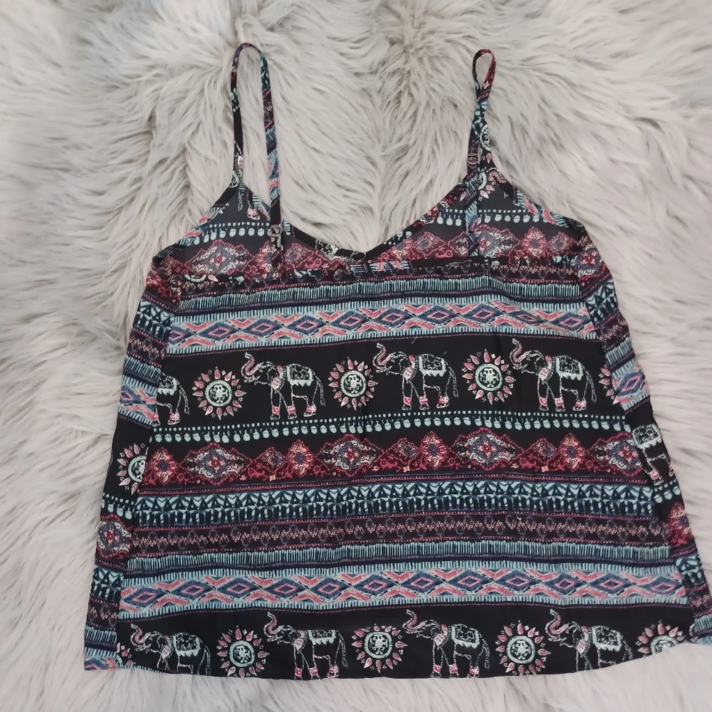 Hollister Black Bohemian Camisole Cami Tank Blouse Size Small - Picture 4 of 6